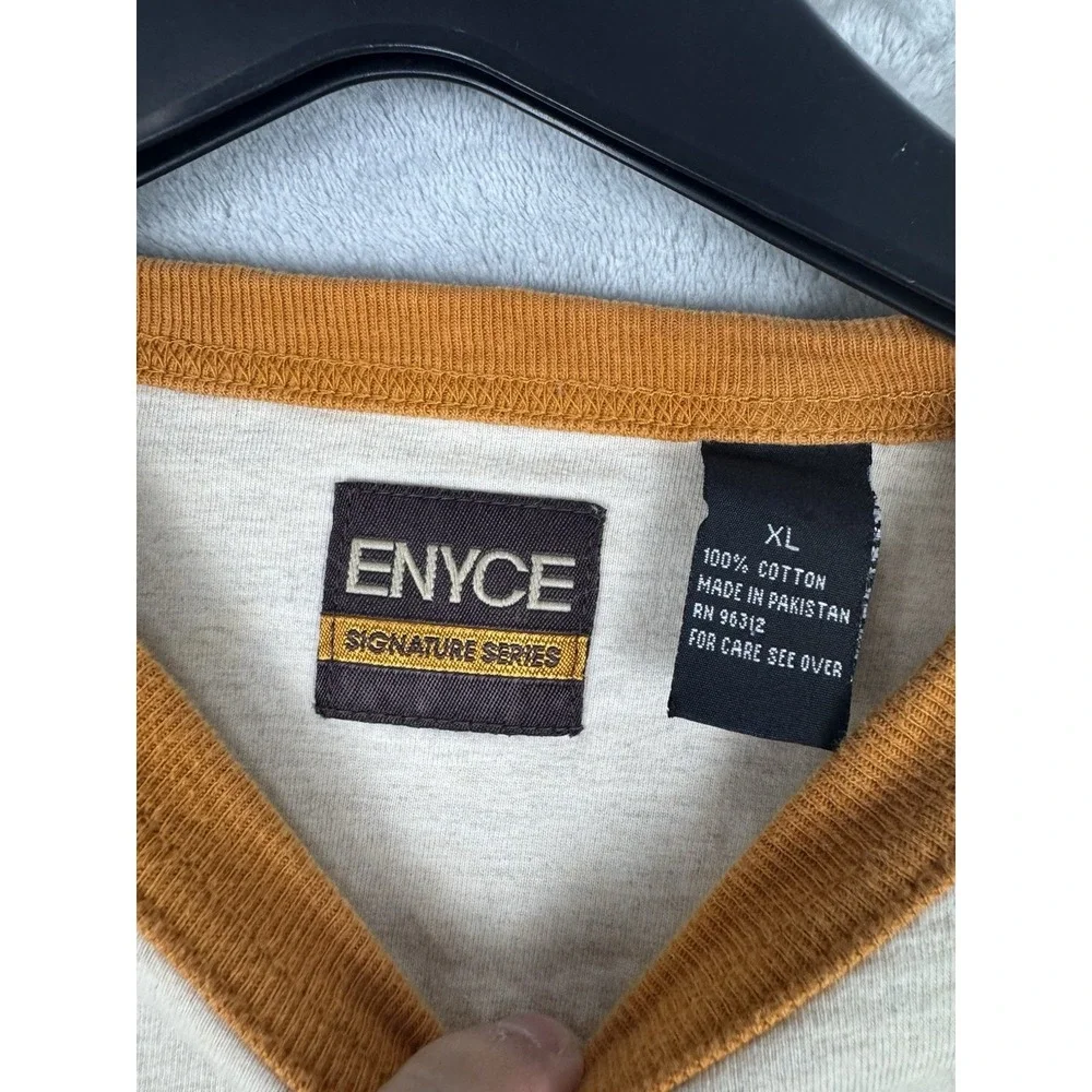 Vintage Y2K Enyce Colorblock Embroidered Spellout Shirt Mens XL Hip Hop Skater